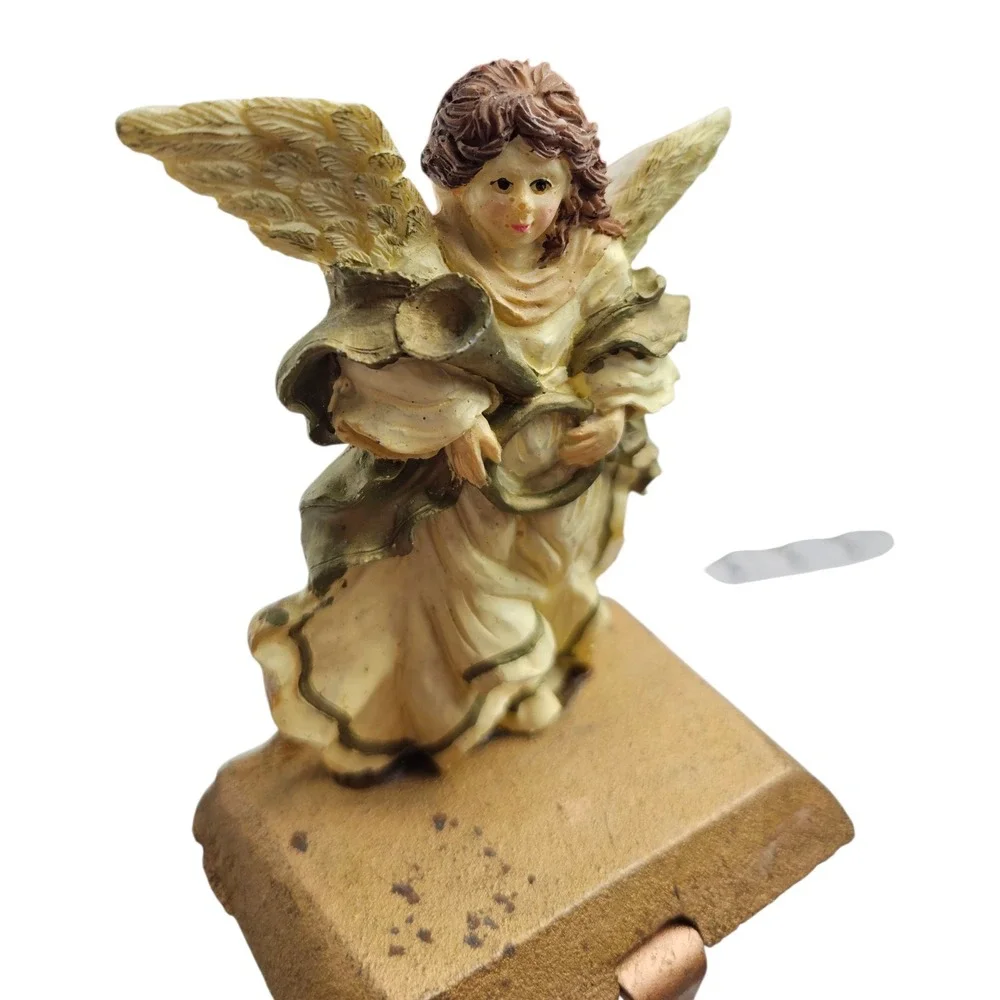 Holiday Traditions Angel Christmas Stocking Holder Hand Painted Home‎ Decor